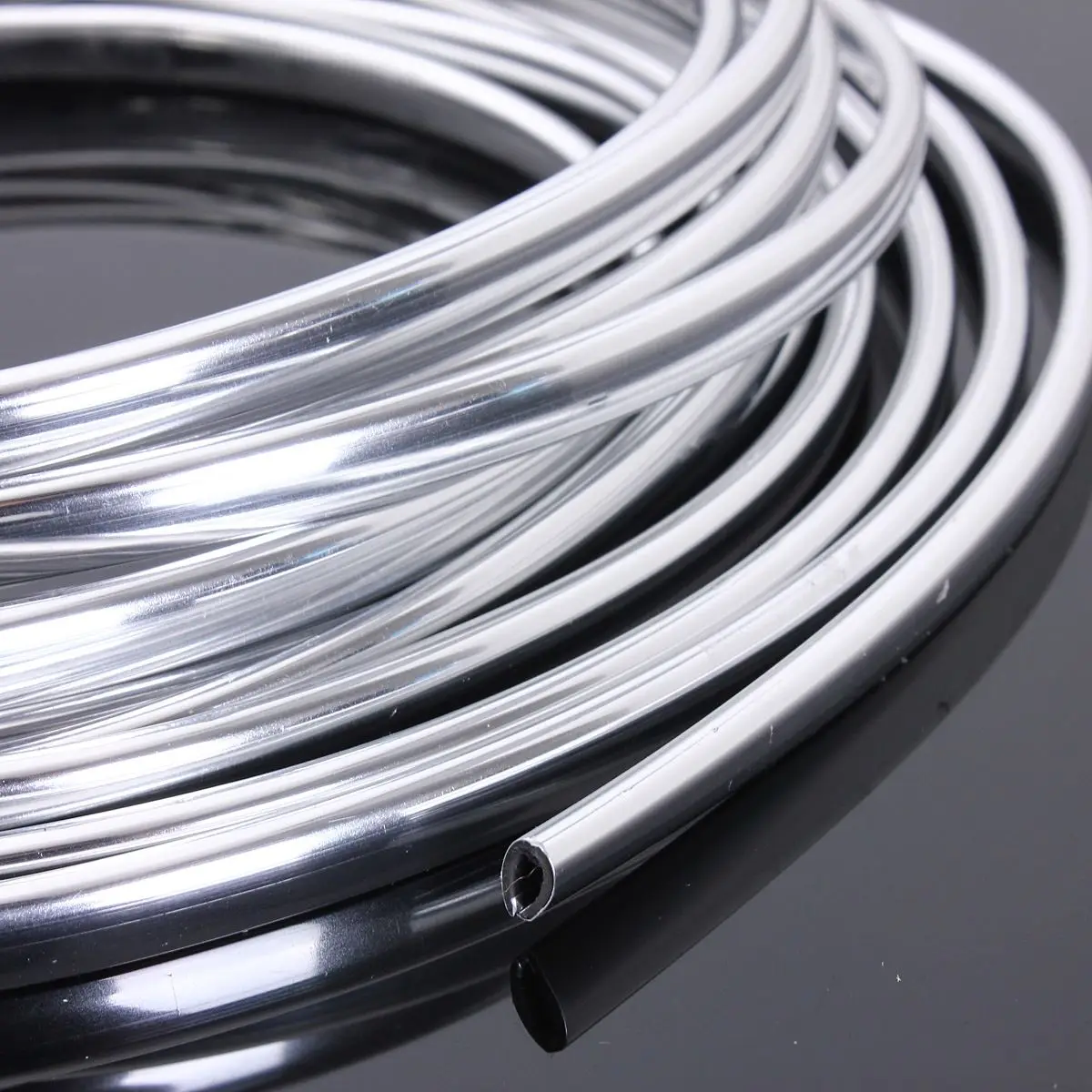 6M Auto Tür Chrom Moulding Trim Streifen Rand Scratch Schutz Schutz Abdeckung Streifen Rolle Chrom Styling Moulding Trim Streifen – Detail 6