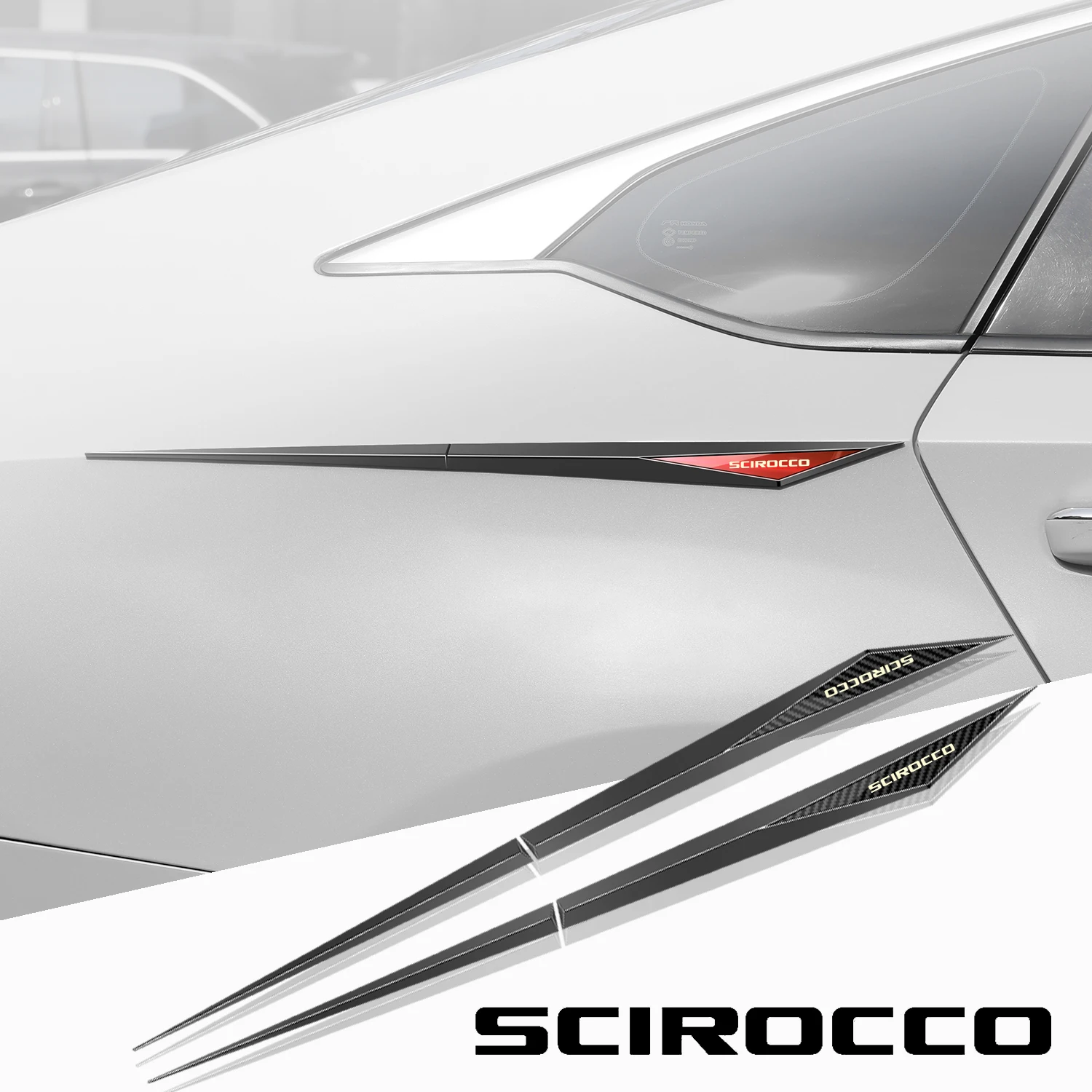 

2pcs car stickers TPU car accessories para auto for vlkswagen vw Scirocco