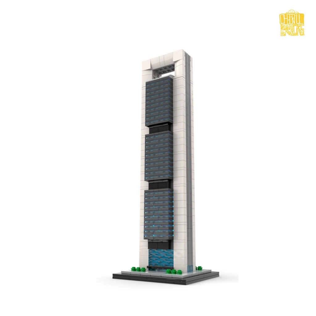 MOC TT026 Torre Cepsa 1:800 Model w skali z rysunkami PDF klocki klocki dla dzieci DIY zabawki prezenty na urodziny, boże narodzenie