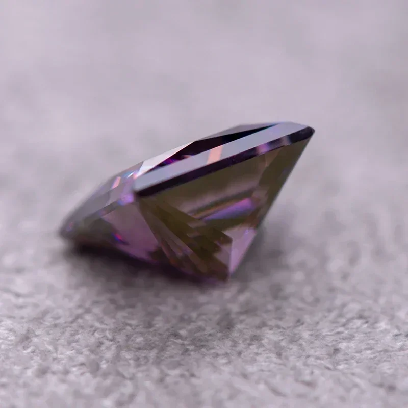 Moissanite cesarski fioletowy kolor VVS1 Princess Cut z certyfikatem GRA dla koralików Charms tworzenia biżuterii bransoletka pierścionki materiały