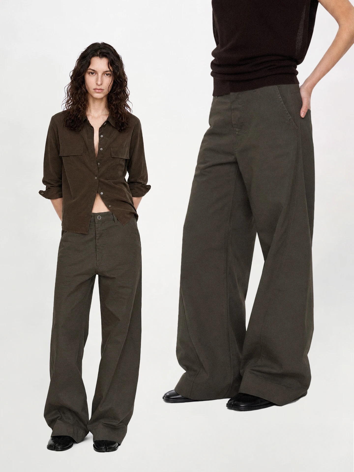 TDDP Retro Classic Knife-Shape Casual Pants High Waist Loose Women's High Waist Loose Fit Long Pants Comfortable Breathable C...