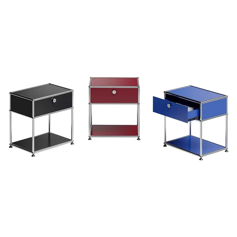 

Bedside Tables with Lockers Bedside Tables Bracket Metal Sheet Bedroom Color Options Modular Modular Bedside Tables