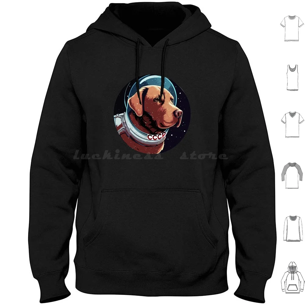 Cosmo The Spacedog Hoodies Long Sleeve Galaxy Space Dog Labrador Laika Guardians Vector Animal Animal Lover Comic Movie