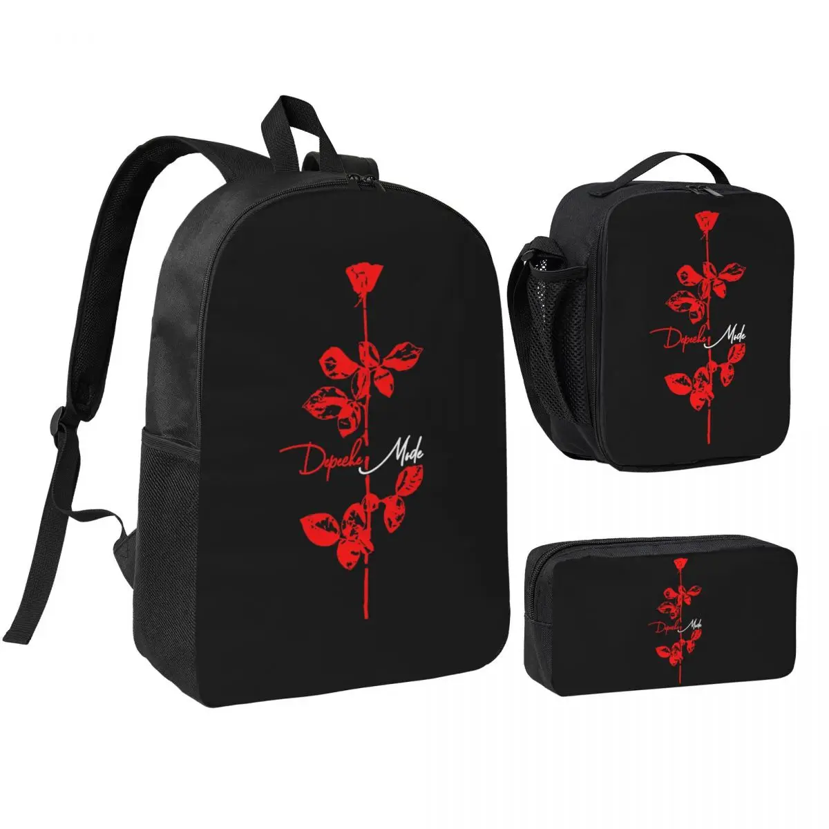 

Depeche Cool Mode Music Violator Backpack Student BookBag School Bag Computer Shoulder Bags 3ps Insulated Lunch Bag Pencil Case