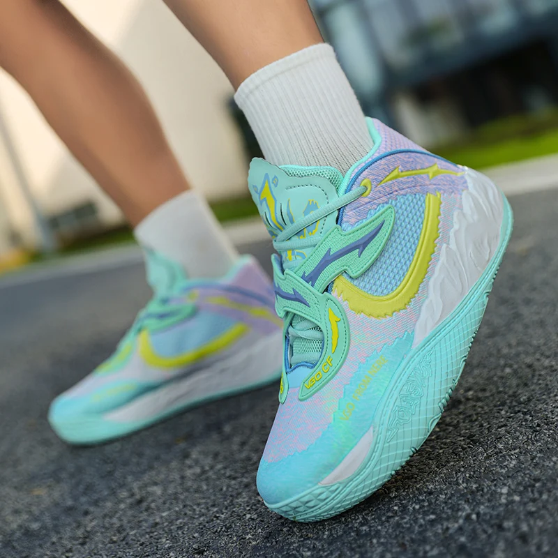 

Новые баскетбольные кроссовки 5-го поколения с тремя мячами Lamelo Ball Velcro MD, резиновая практичная износостойкая спортивная обувь Инь-Янь