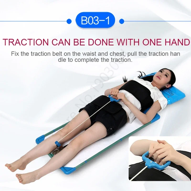 Efficent Cervical Spine Lumbar Spine Traction Bed for Cervical Vertebra Lumbago Low Back Pain Therapy Massage Body Stretching