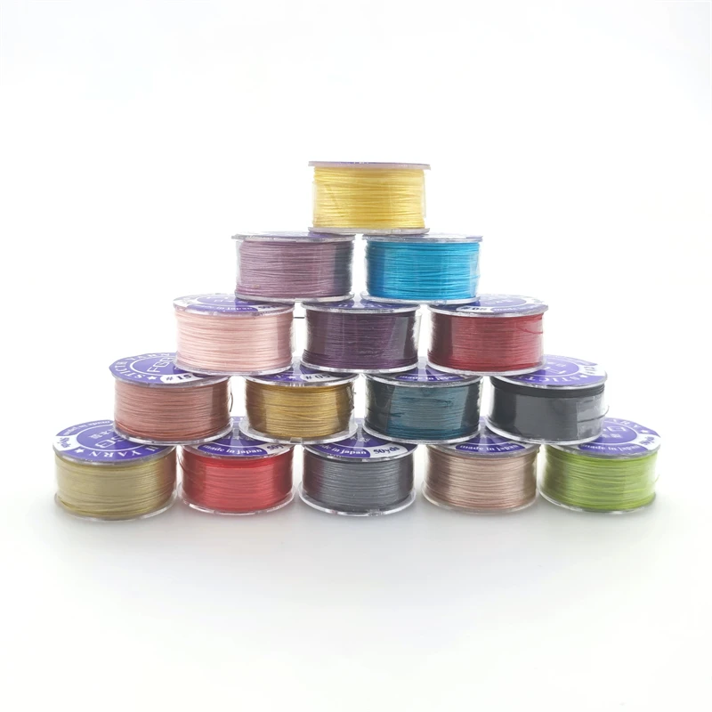 50 Yards Miyuki Beading Thread Japan 100% Nylon 330 DTEX 0.225mm Elastic Cord Beading Thread Handmade Jewelry Finding