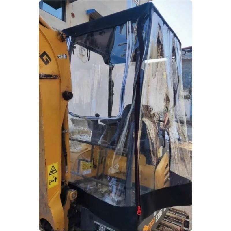 1PC Mini Excavator Windproof Warm Awning PVC Cover With Window For Liugong 9018F