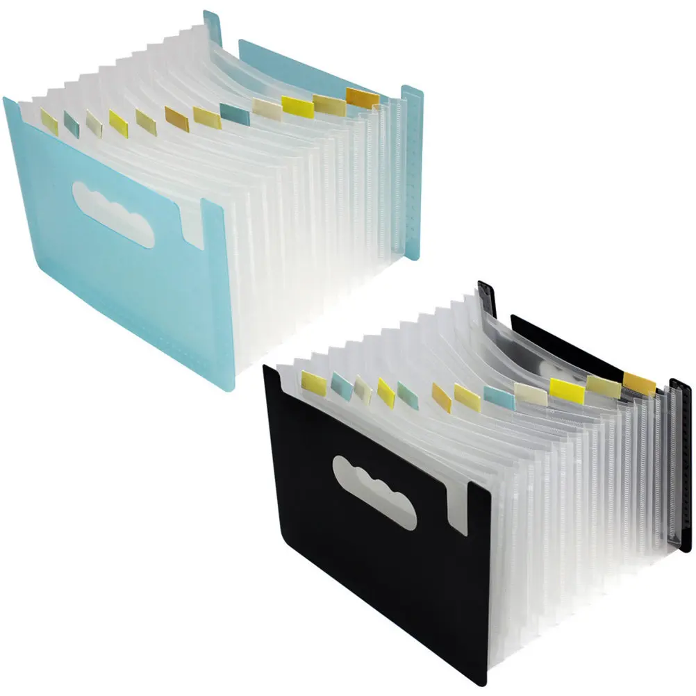 

2Pcs File Folder Organizer Large Capacity Multi-Layer Expanding Document Storage Bag Portable Office School Receipt Holder File