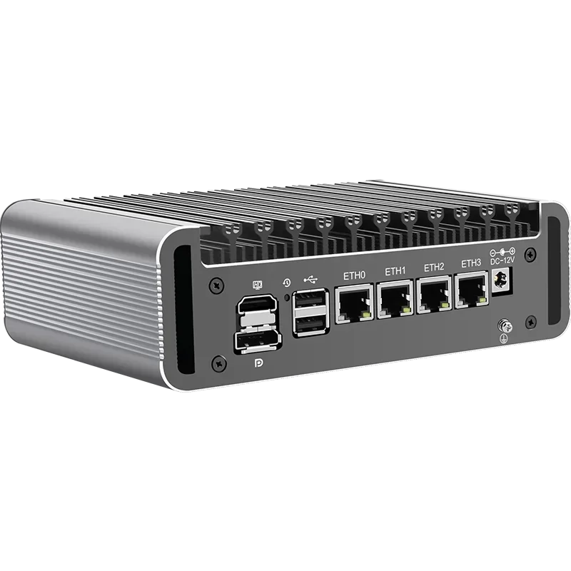 Soft Router 12. Generation Intel Celeron J6412 4x i226-V 2.5G LAN 2*NVMe Firewall Mini PC Proxmox Computer ESXi AES-NI
