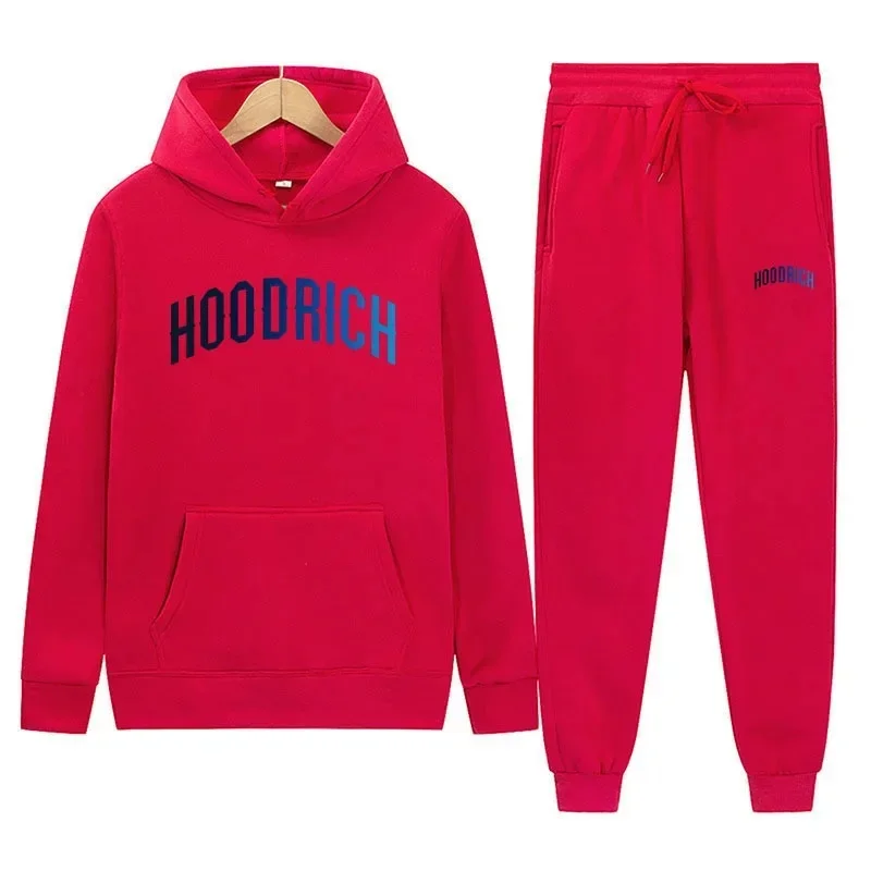 Setelan Sweatshirt Sporty Pria dan Wanita dengan Cetakan Huruf Musim Gugur/Dingin 2025 - Klasik, Retro, Nyaman dan Serbaguna