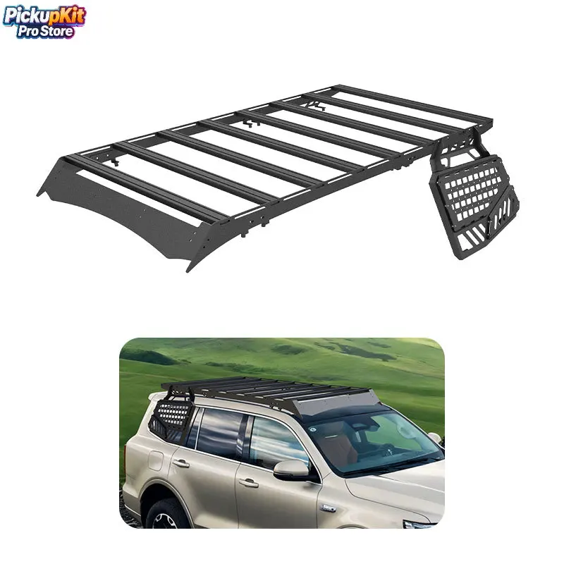 

Expansion Platform Rooftop Cargo Carrier Luggage Basket Roof Rack Kit with Multi Purpose Window Panel for 500