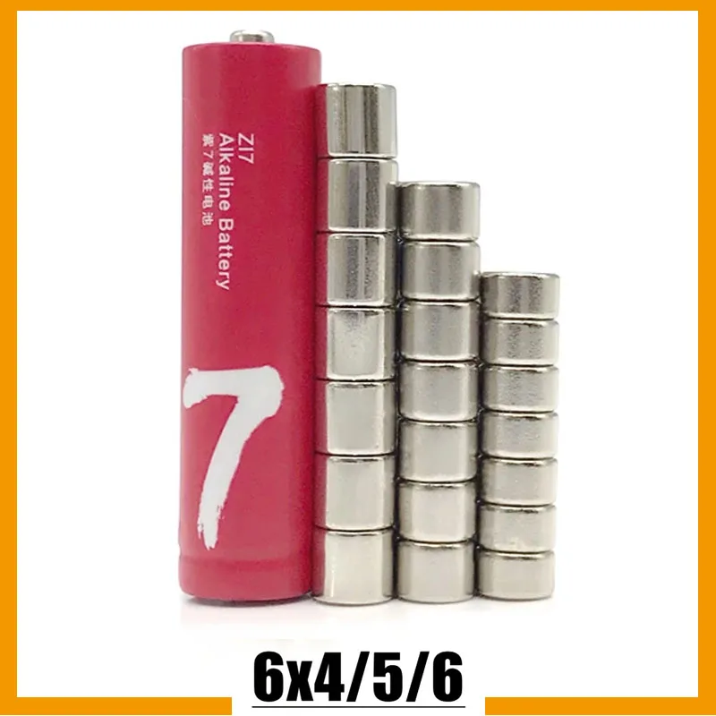 6x4 6x5 6x6mm 10/20/50/100/200Pcs N35 NdFeb Round Disc Strong Dia 6 Neodymium Magnetic Steel Small 6*4 6*5 6*6 mm Magnet Imanes