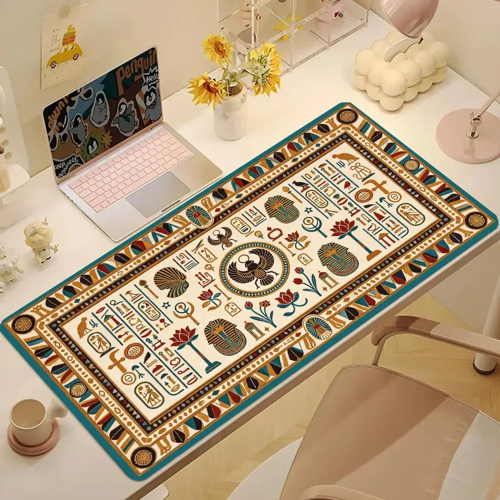 Blue Wave Fuji Persian Rug Pattern Mouse Pad Desk Mat Smooth Cloth Surface For Japanese Home Decor