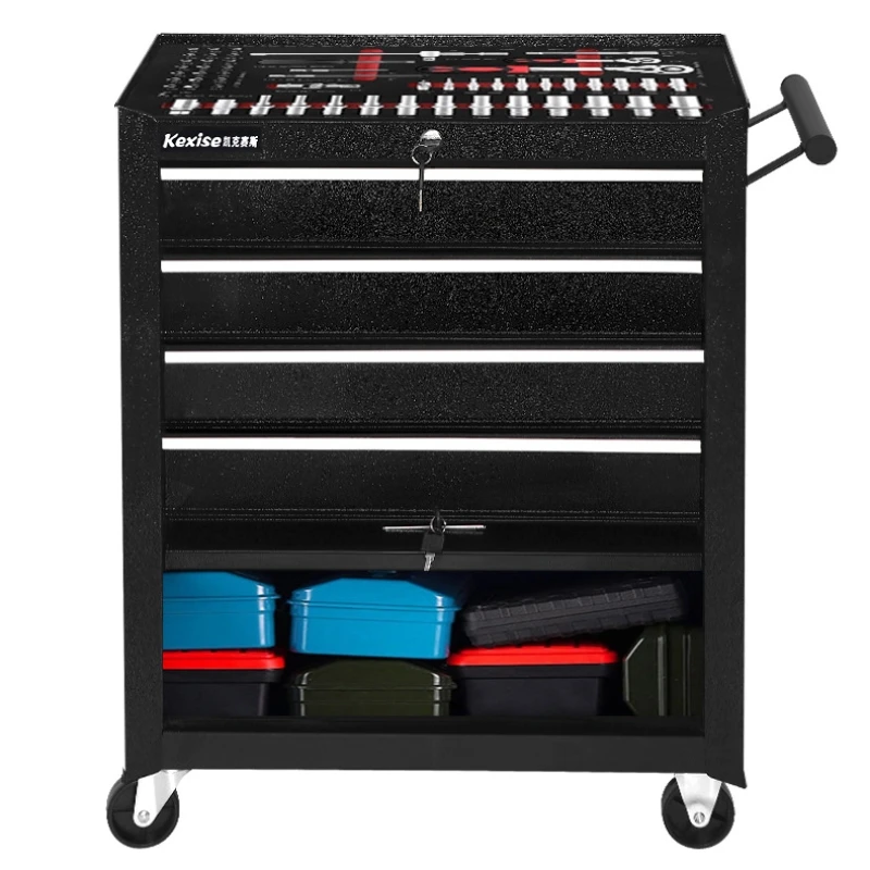 7 Drawers Multifunctional Auto Repair Tool Car Mobile Tool Cabinet Trolley Maintenance Workshop Parts Cabinet Iron  Storage Box