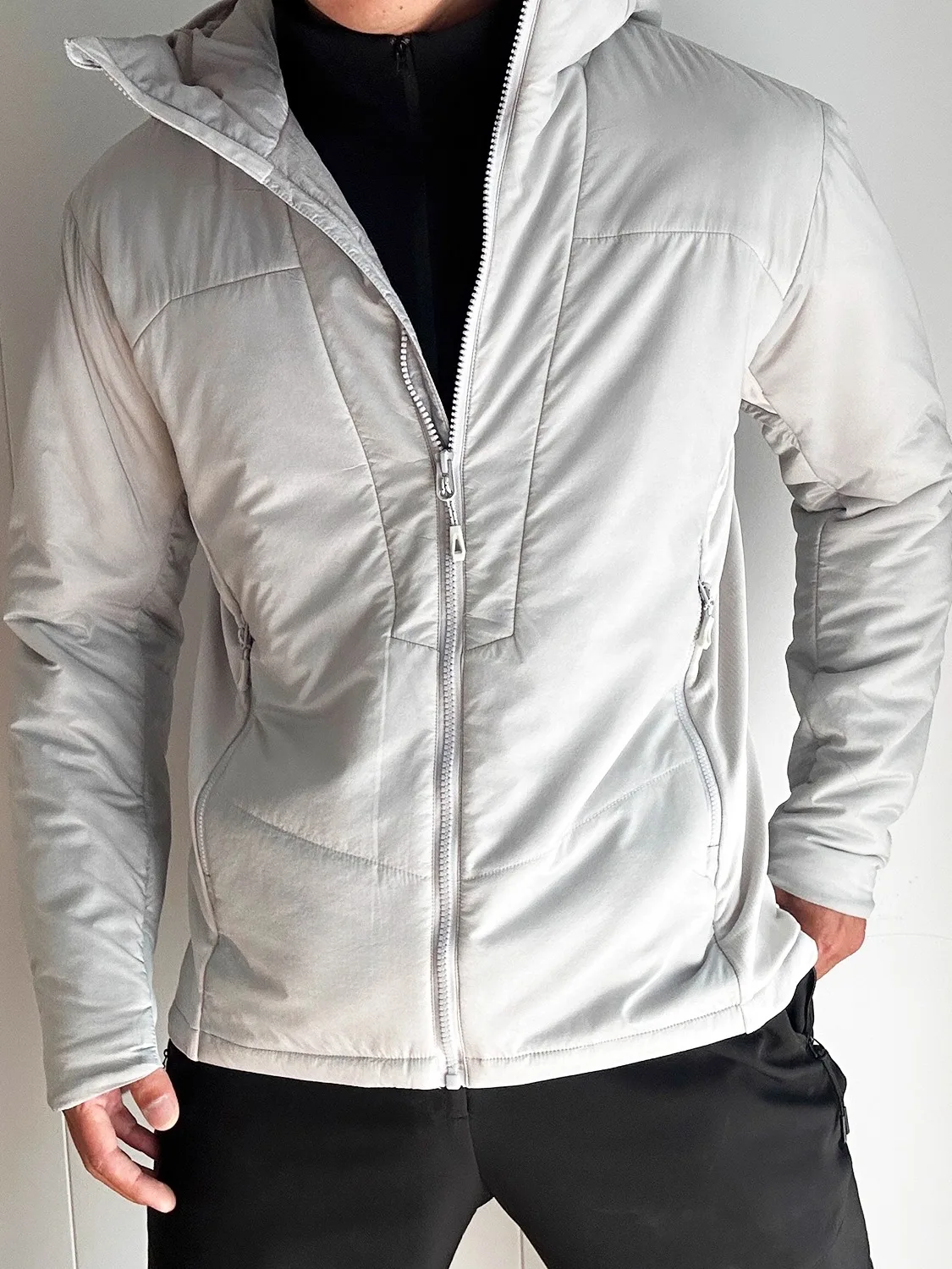 

Downproof Tech Cotton Hooded Jaet Men's Outdoor Winter Warmth Sportswear Stand Fit Long Sve Youth Casual Faion