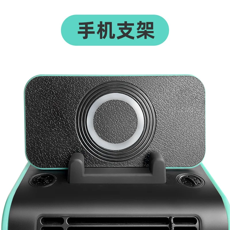 4-in-1 Car Fan Phone Holder Parking Plate Air Freshener USB Quiet Dashboard Cooling Fan