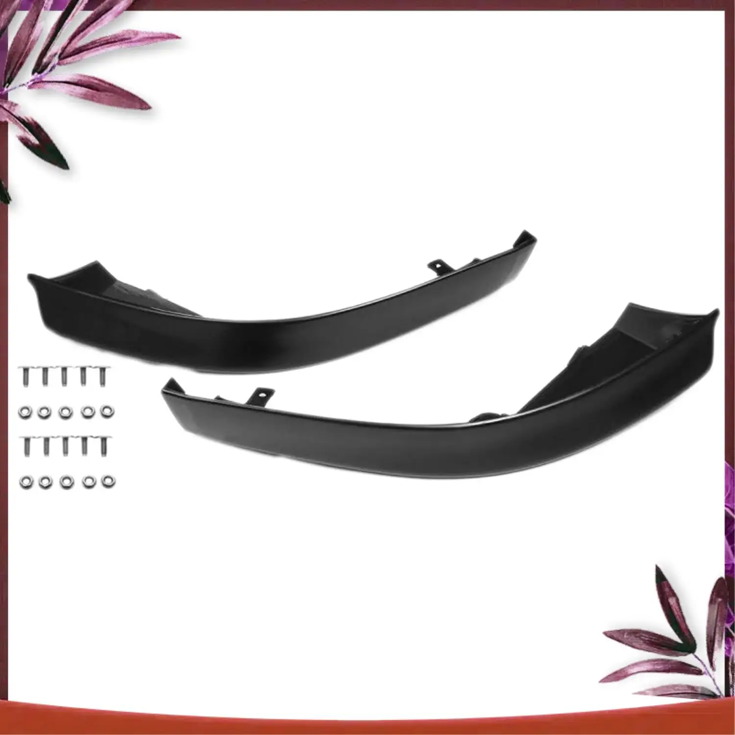 

Durable 2Pcs Car Front Bumper Splitter Lip Spoiler Body Kit Diffuser Protector Black For Mitsubishi Lancer 2008-2015