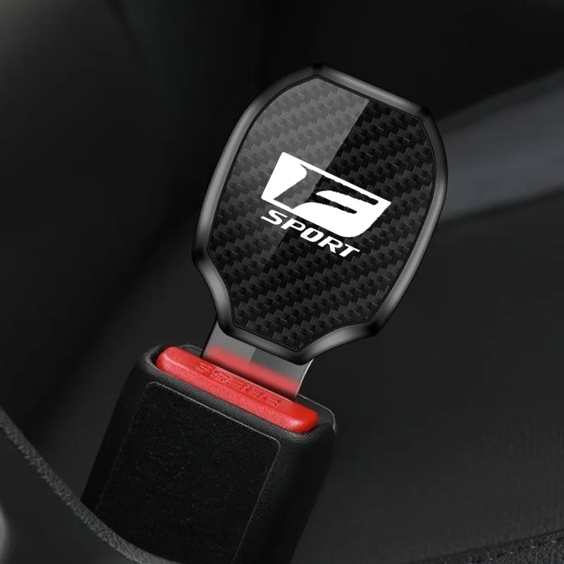 Car Seat Belt Clip Carbon Extender Lock Buckle Plug Car Accessories interior For Lexus Fsport F Sport RX 300 330 IS 250 GX UX GS