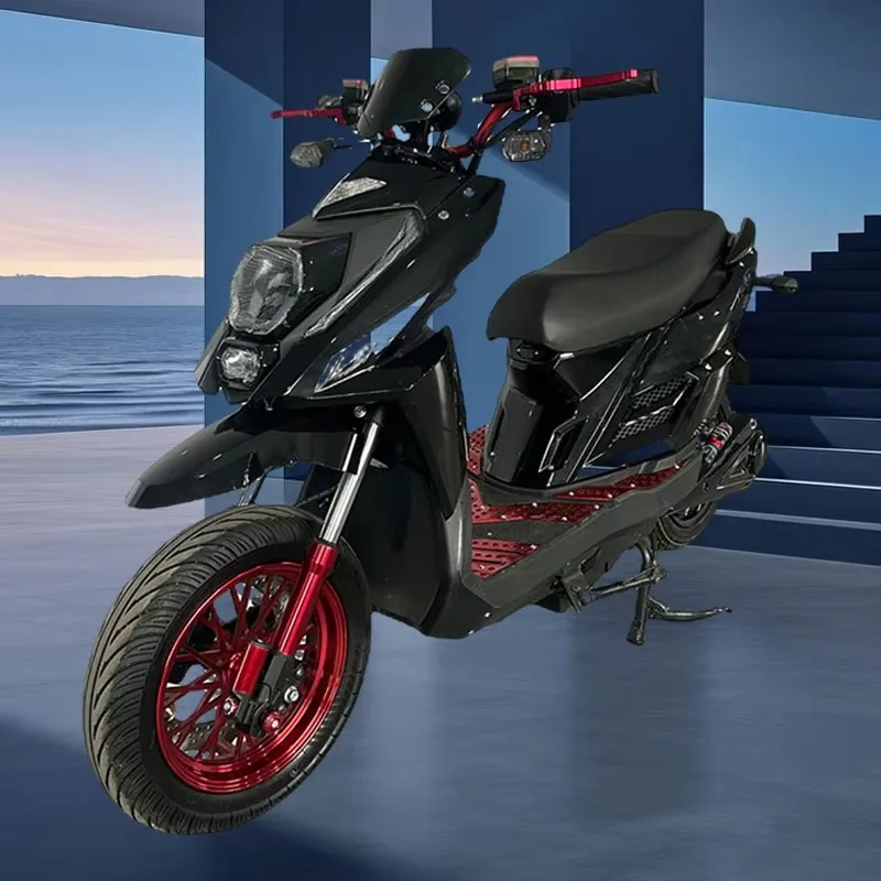 

2025 Newest 2000W Electric Road Bike For Urban Commuting 72V Battery 70km/h Max Speed 120/70-12 Vacuum Tire With Hydraulic Shock