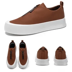 2025 Leather Designer Sneakers Men Superstar Shoes Casual High Top Trainer Mens Vulcanized Sneakers Soft Zip Street Hip Hop Shoe