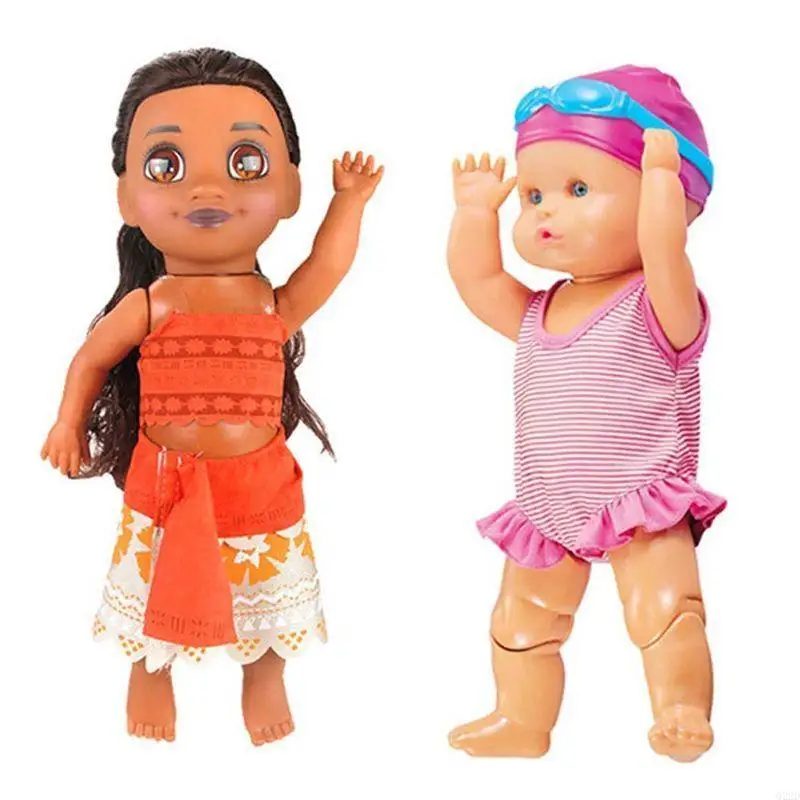 

Q22D Kids Bathroom Set Swimming for Doll Baby Shaped Water Games Waterproof Doll
