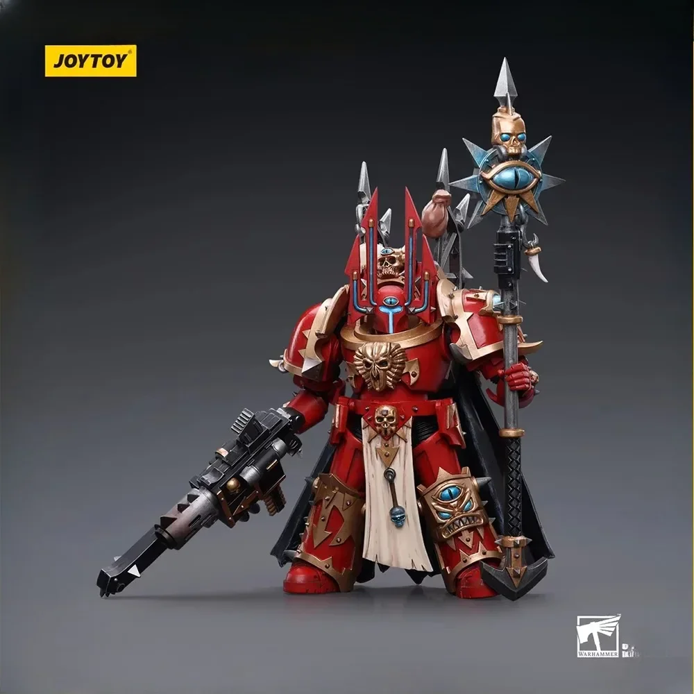 [IN STOCK] JOYTOY Warhammer 40k Action Figures Chaos Space Marines Crimson Slaughter Sorcerer Lord Anime Collection Model 1/18