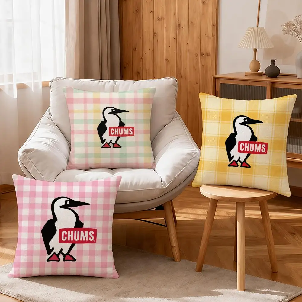 Brand CHUMS Cushion Cover Linen Anti-Mite Antibacterial Cushion Cover Invisible Zipper Sofa Decor
