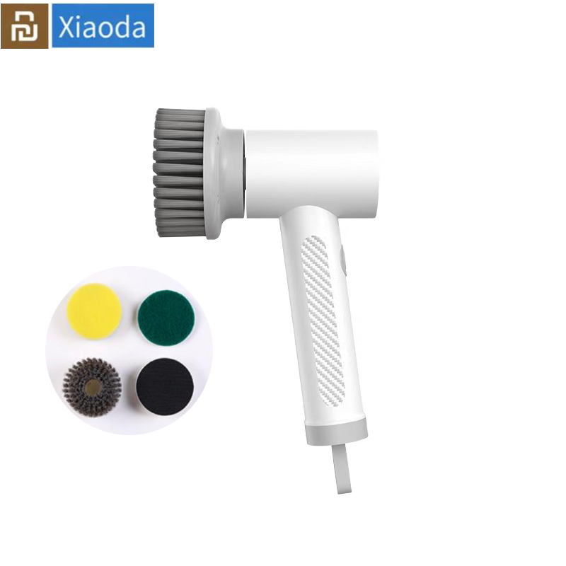  Xiaoda Electric Cleaning Brush 360 Degree Rotation Multi-function Brush Rechargeable Kitchen Handheld Dishwashing Brush Washroom