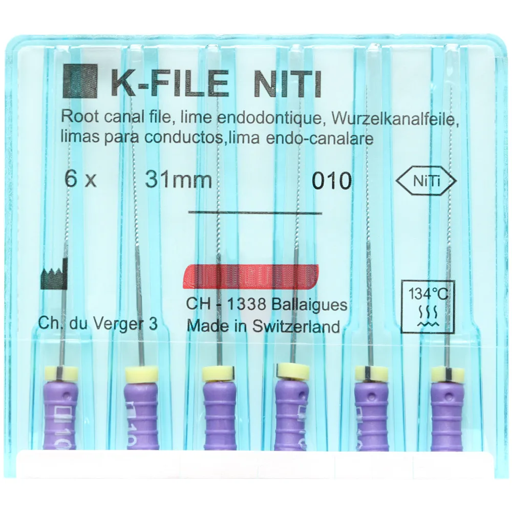 5 paczek Dental K-FILE NiTi elastyczne 21/25/31mm Endo kanał korzeniowy pilniki K do użytku ręcznego endodontyczne niklowo-tytanowe produkty