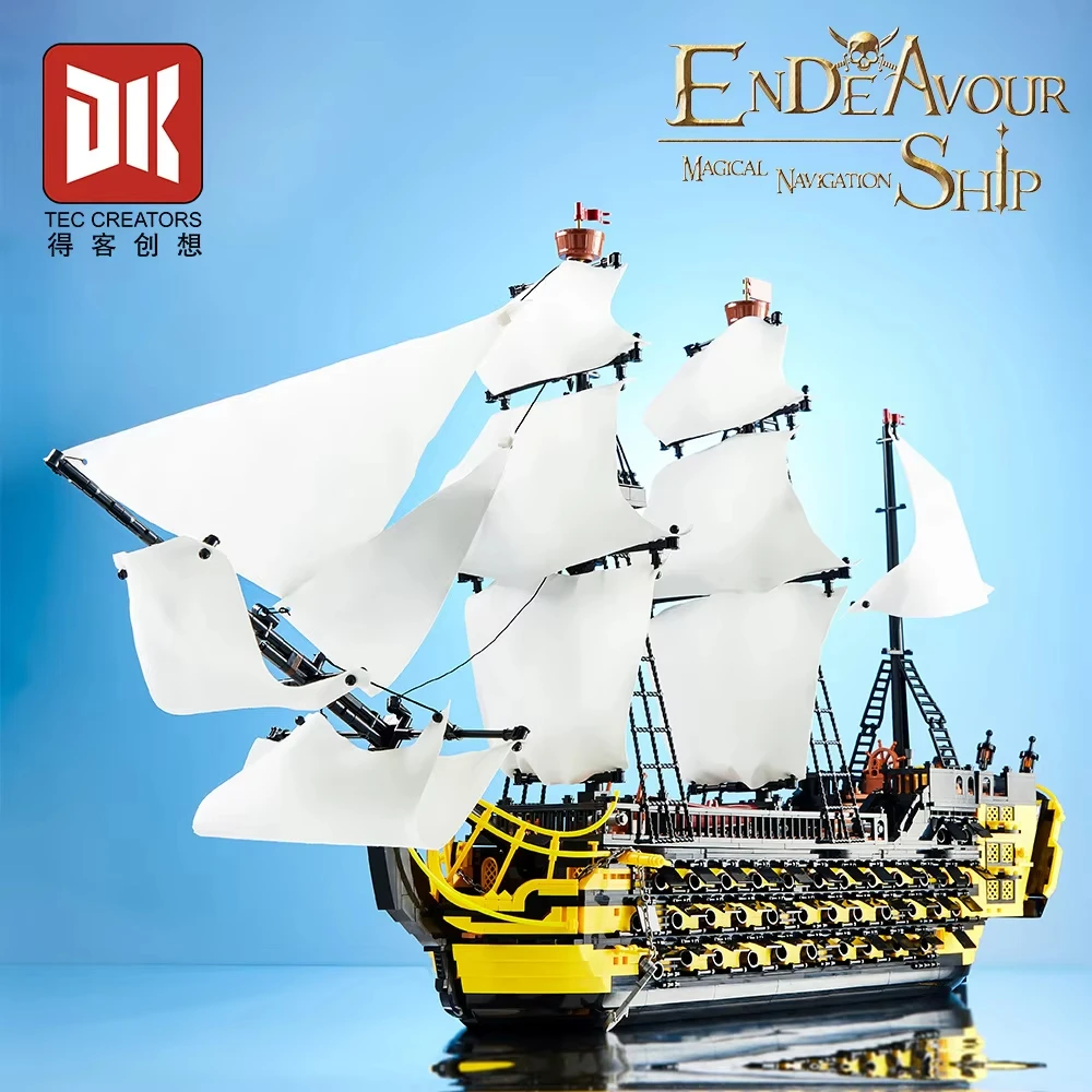 

DK6005 Classic Movies Pirate Ship Endeavour Building Blocks Set 2475pcs MOC DIY Toys for Boys Ornament Gift Idea