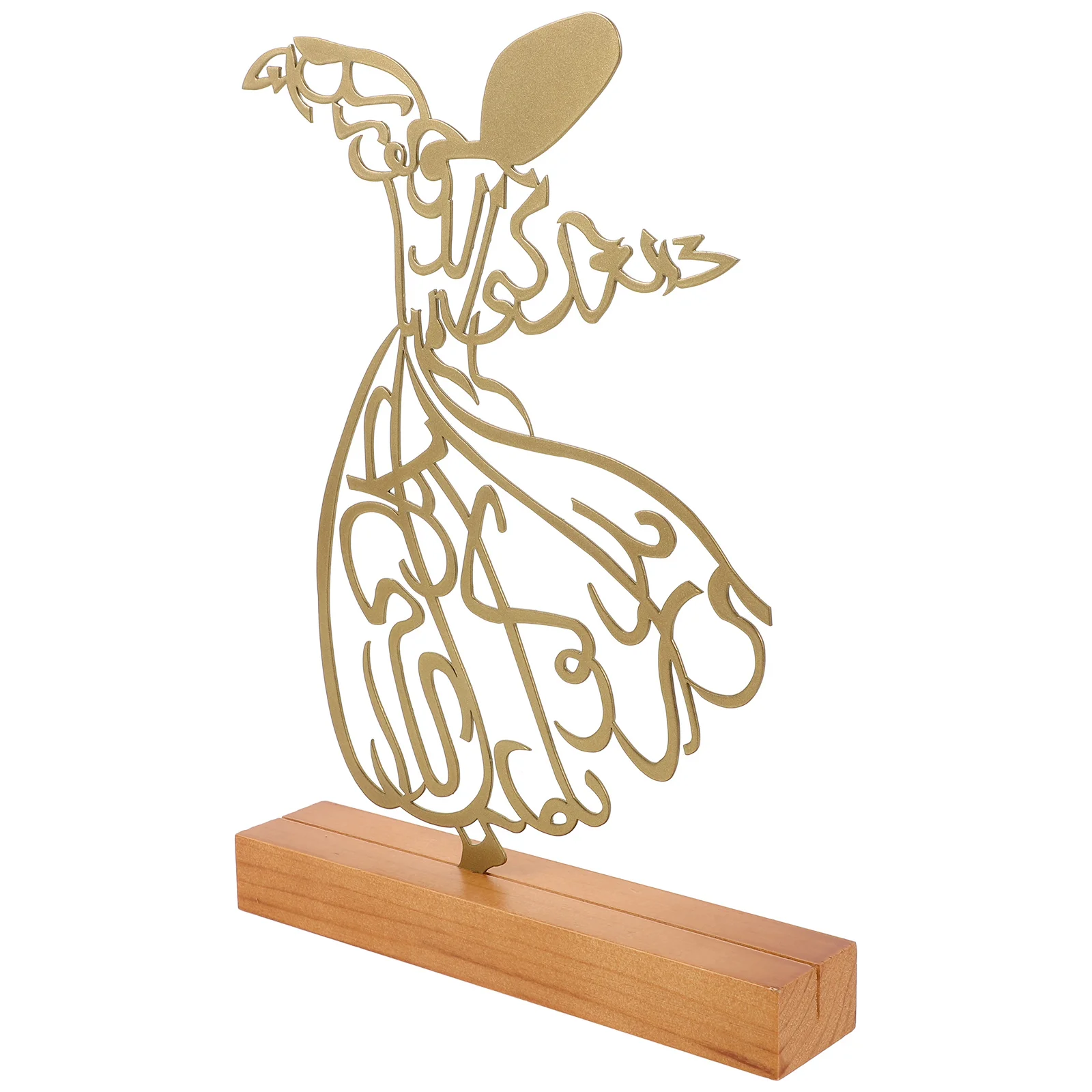 

Iron Hollow Dancer Decoration Creative Metal Hollow Ornament Desktop Crafts Living Room Decor Exquisite Music Centerpiece