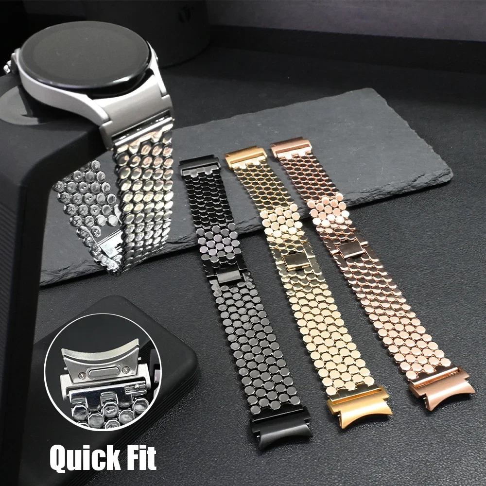 Bracelet For Samsung Galaxy Watch 7 6 4 Classic 47mm 43mm Luxury Band For Watch 5 Pro 45mm 40mm 44mm Stainless Steel Strap