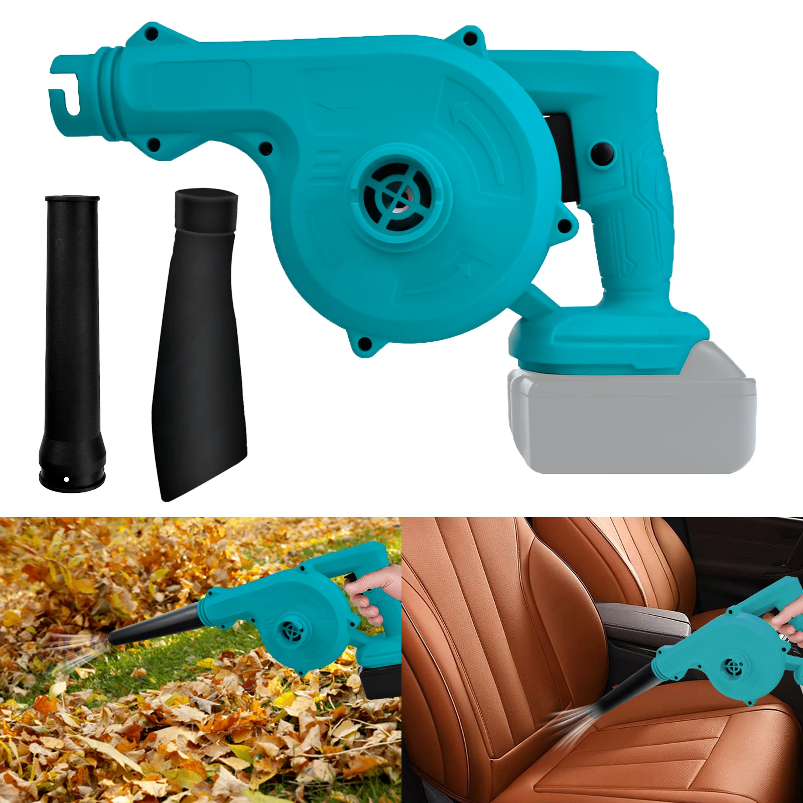 

2 in 1 Cordless Air Blower & Vacuum Cleaner Electric Dust Computer Collector Leaf Duster For Makita 18V Battery (No Battery)