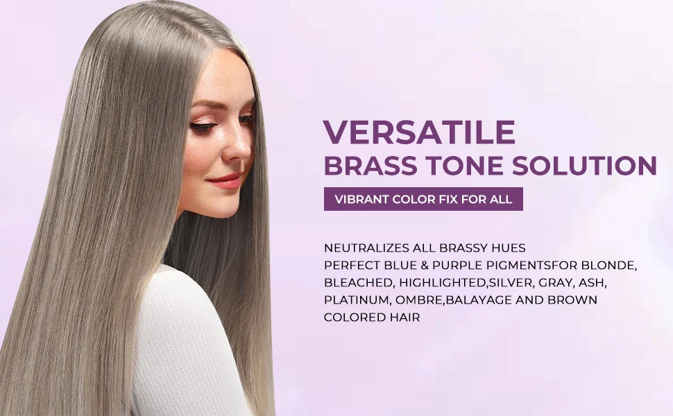 Karseell Purple Shampoo Neutralizes Brass & Yellow Tones Color-Correcting Shampoo For Blonde Silver Gray Highlighted Hair