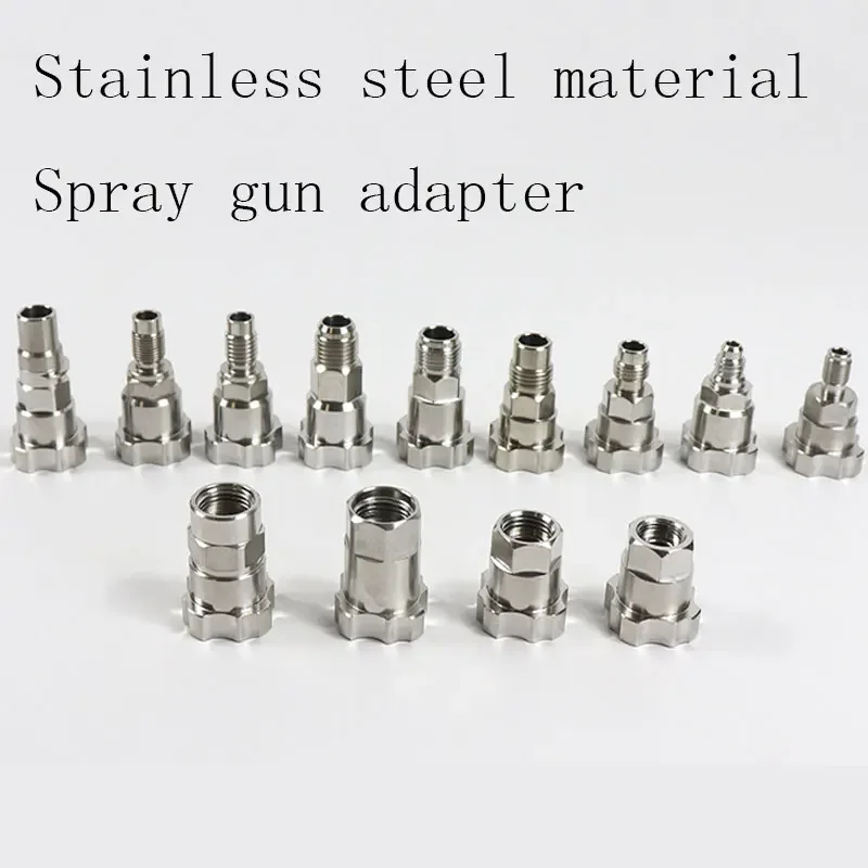 Spray gun adapter stainless steel material suitable for SATA DeVilbiss Isata Warte Avalon car painting tool link rod adapter