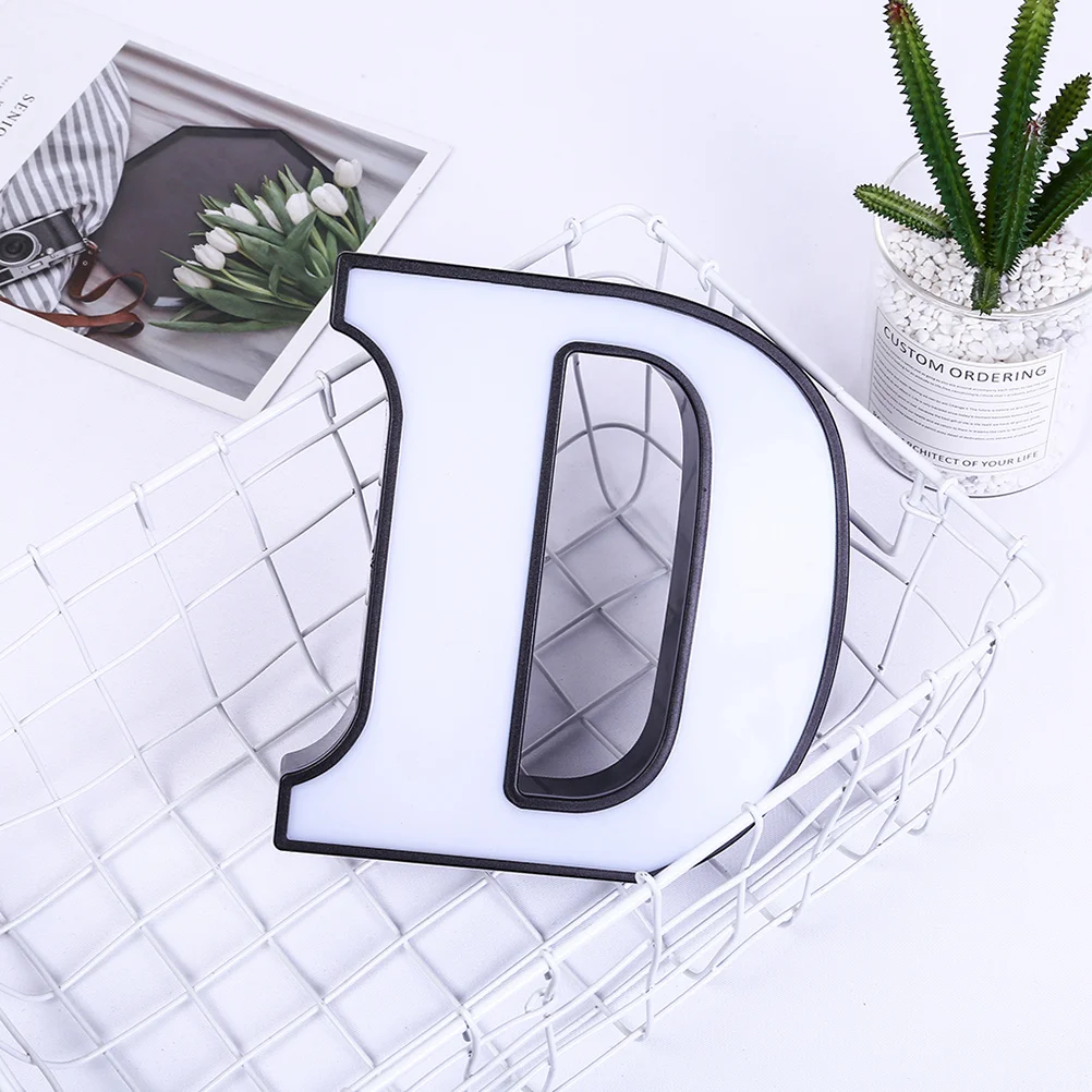 

Letter Lights Letter Light White Alphabet Night Lamp For Bedroom Wedding Party Home Decor Safe Non-Glass