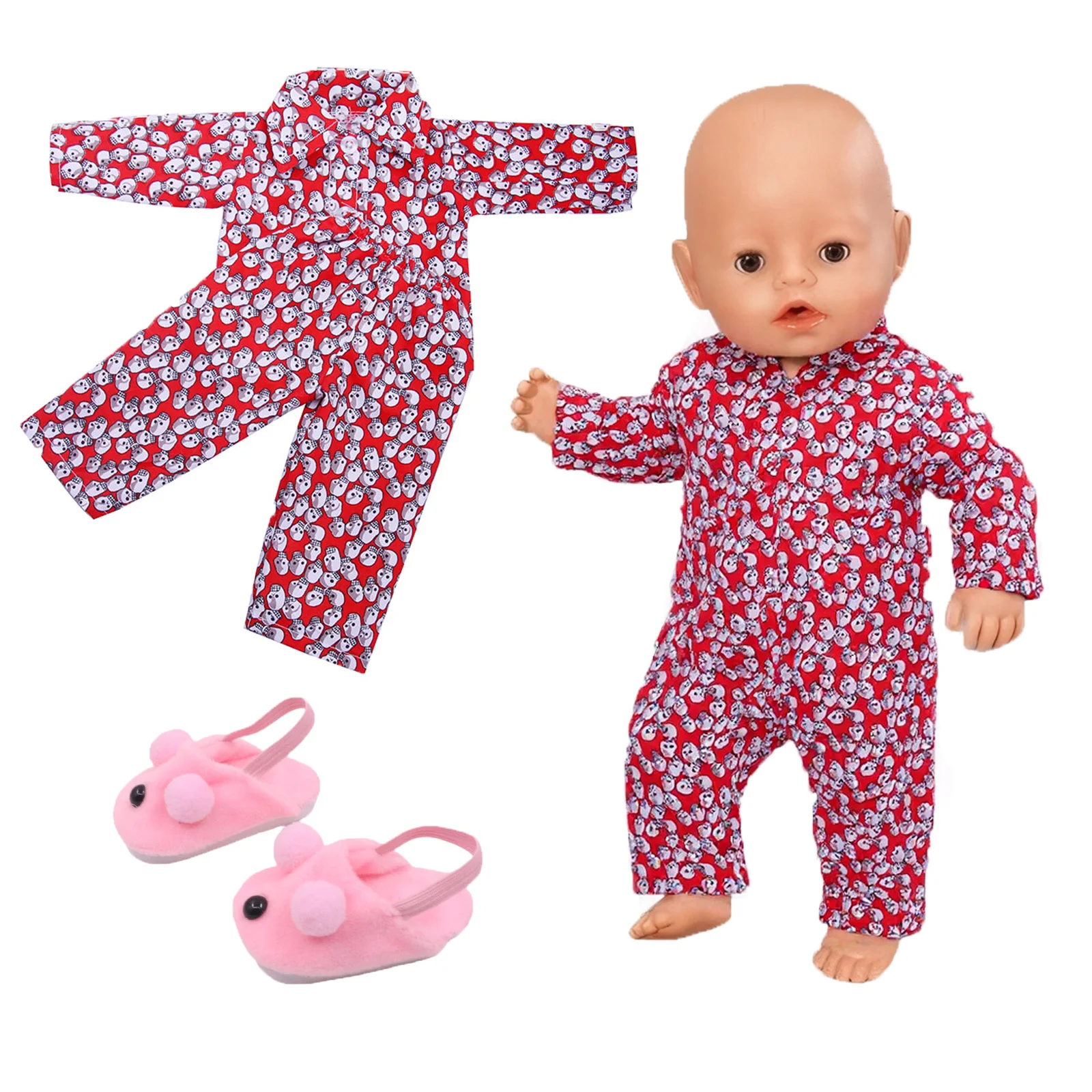 Ubranka dla lalek na Halloween dla lalek noworodków o wysokości 43 cm i akcesoria do sukienek dla lalek amerykańskich o wysokości 18 cali, ubranka dla niemowląt, prezent na Boże Narodzenie