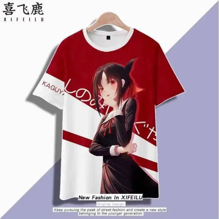 

Anime Kaguya-Sama:Love Is War Shinomiya Kaguya Short Sleeve T-Shirt Summer Cosplay Costume Casual Student Loose Tops Anime