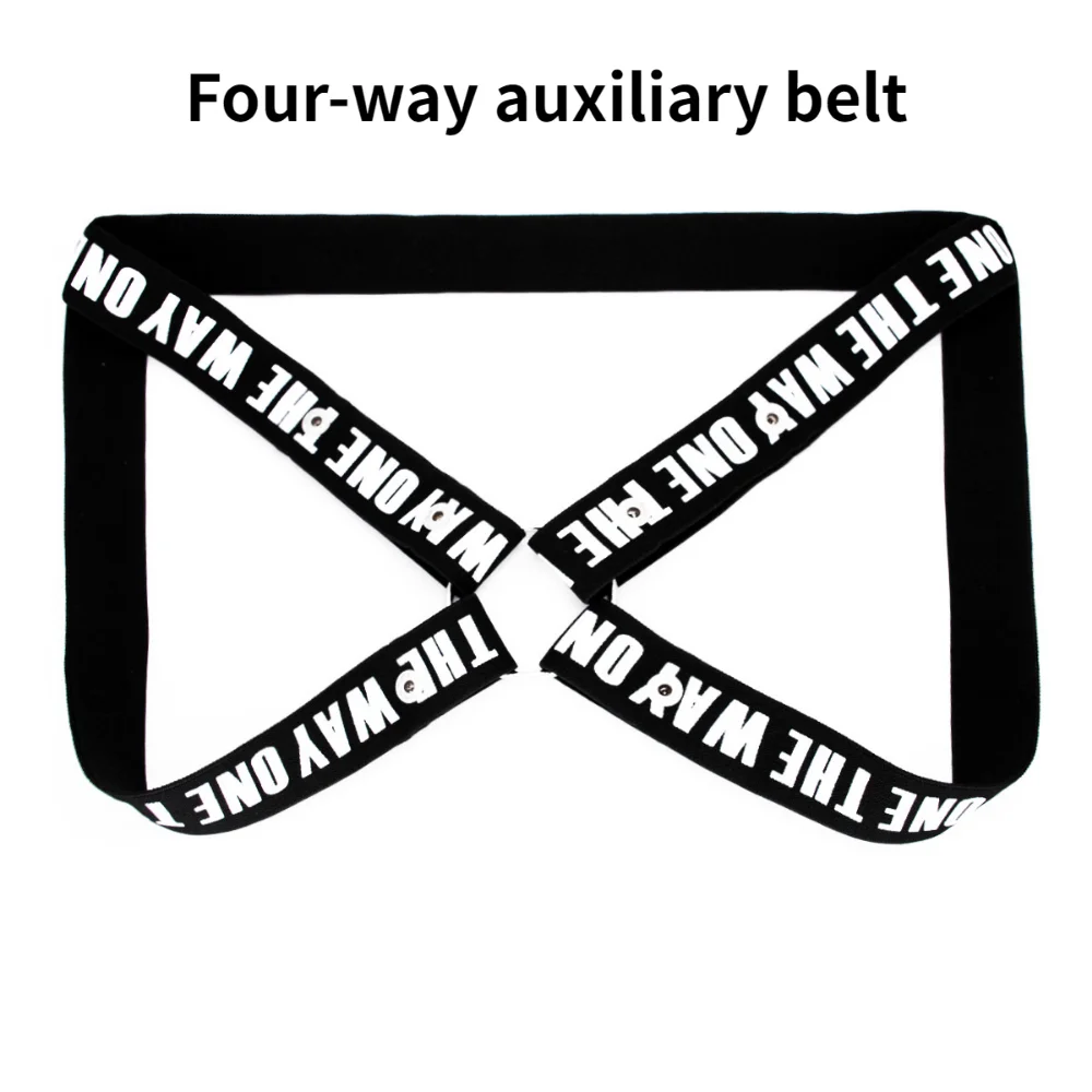 New Male Chastity Lock Auxiliary Belt Elastic Elastic Three Way Wide Restraint Pull Chastity CB Lock Fixed Hanging Ring Show Big