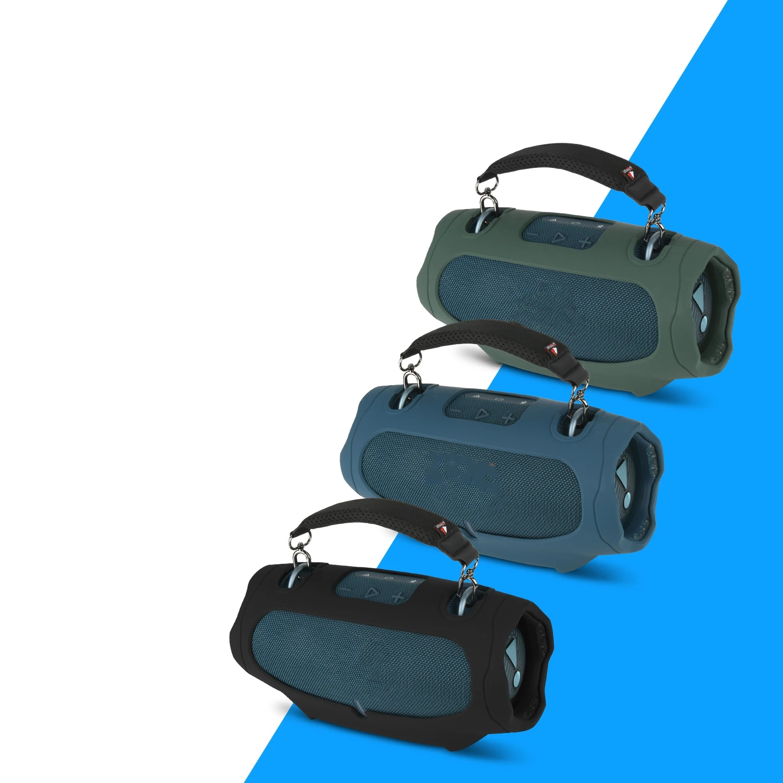 

Protective Case Silicone for JBL Xtreme 4 Bluetooth-compatible Speaker Xtreme 4 Audio Case with Hand Strap Blue Green Blue