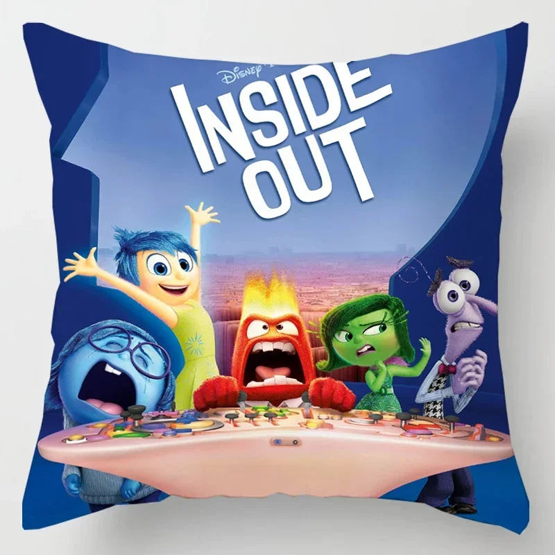 Inside Out 2 Pillowcase Plush Cushion Cover Disney Cartoon Anime Pillowslip Cover Car for Bed Room Decor Friend Birthdays Gifts