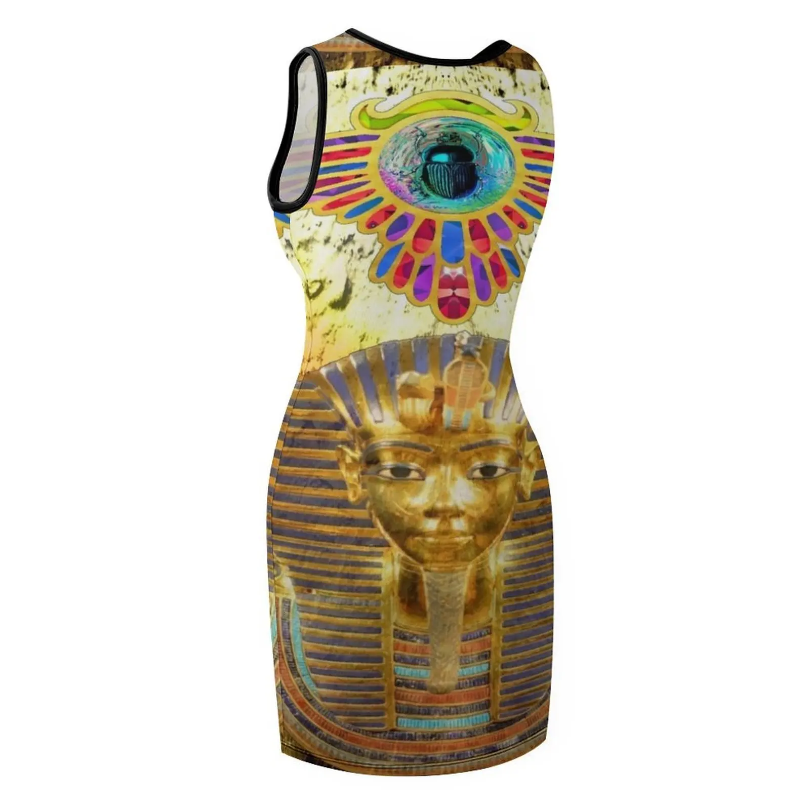 فستان سهرة بدون أكمام من أمير مصر، فساتين نسائية عصرية، فساتين نسائية فضفاضة أنيقة #5