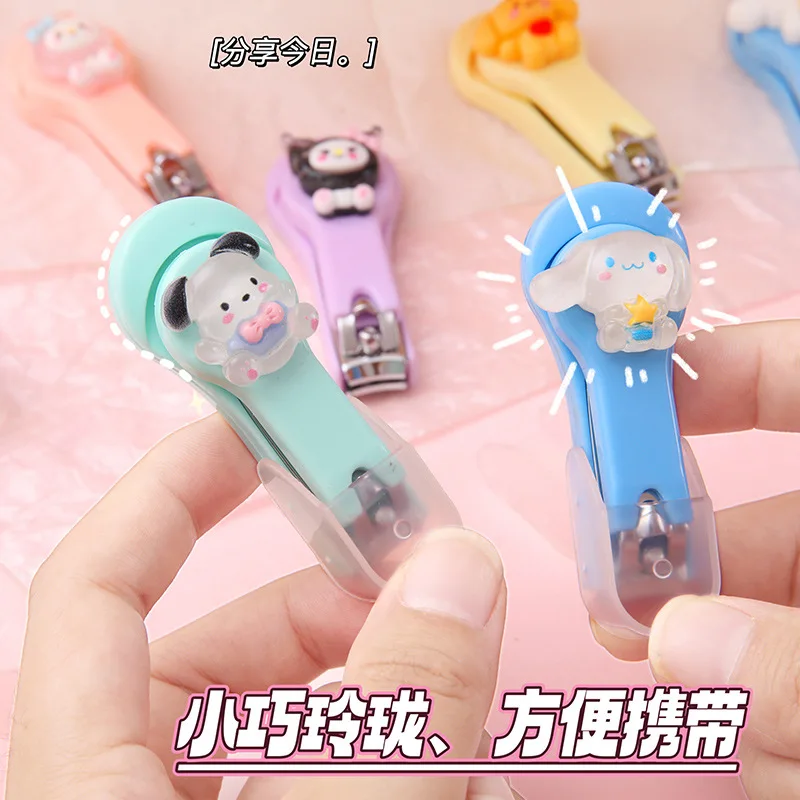 sanrio Cartoon Hello Kitty My Melody Cinnamoroll nail clippers Sanrio Cute Home Furnishings Children's toy gifts Nail clippers