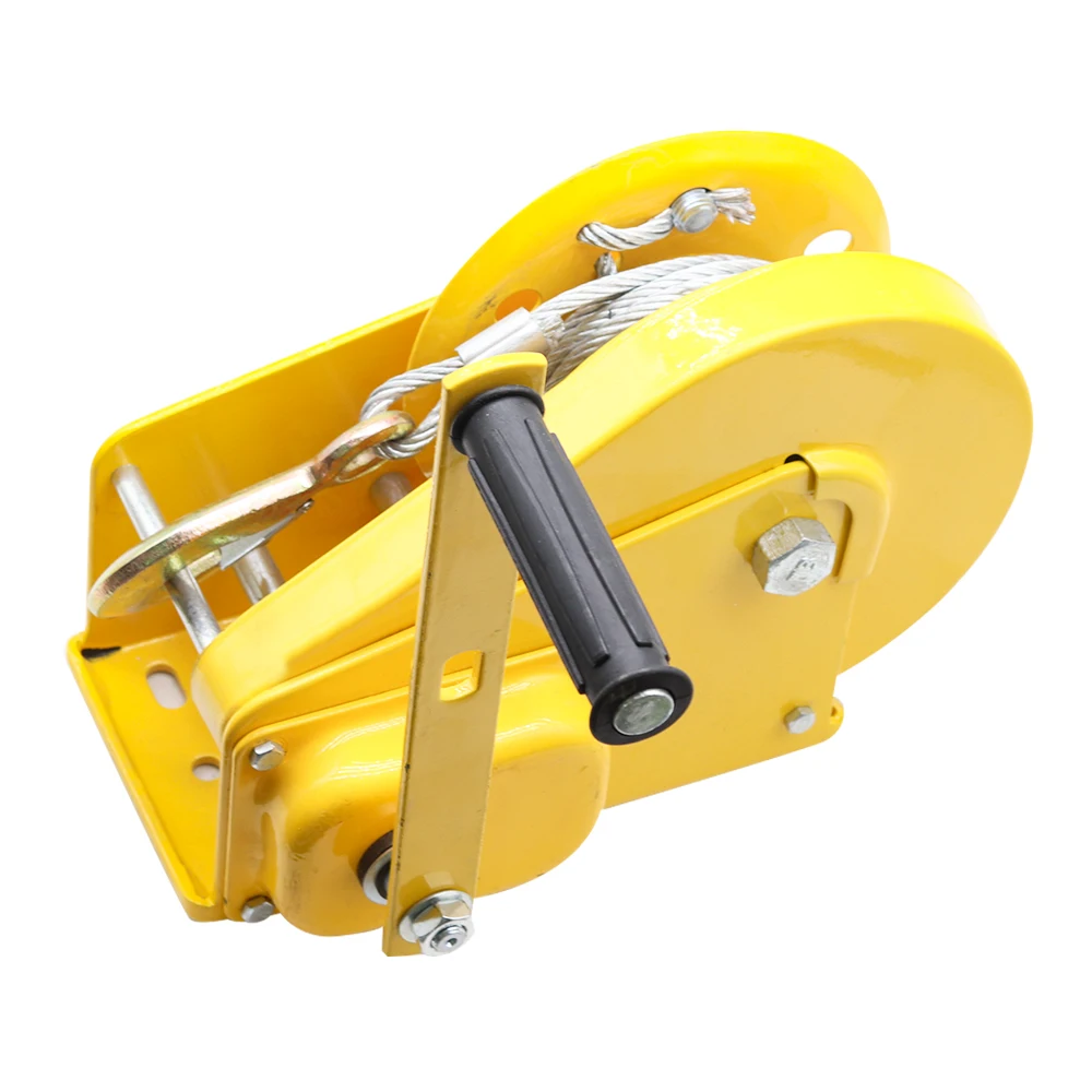 1200/1800/2600LB Two-way Self-locking Small Hand Windlass with Automatic Brake Manual Winch Tractor Winch Portable Whinches