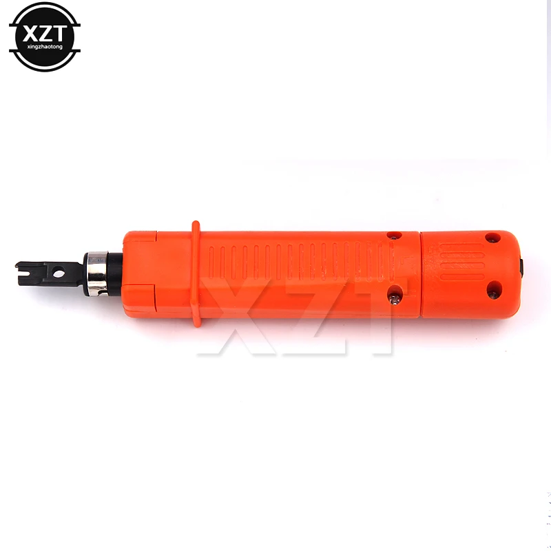 Network RJ45 RJ11 Cable Crimper Wire Cut Off Impact Punch Down Tool Impact Punch Down Insert & Cut Cable Termination Tool