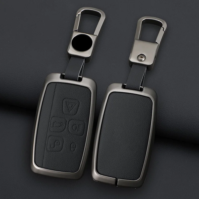 Car Zinc Alloy Leather Key Case Cover Holder For Land Rover Range Rover Discovery 5 Sport For JAGUAR XE XF XJ F PACE Accessories - view 5