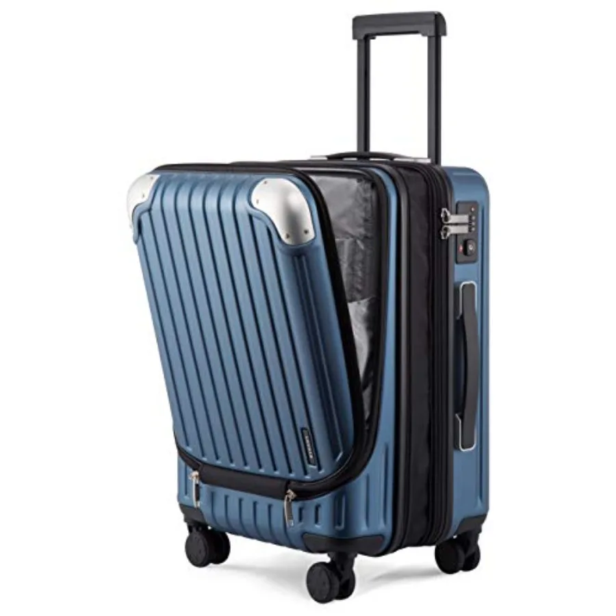 

LEVEL8 Grace Carry on Luggage Airline Approved 20 Inch Expandable Hard Sided Luggages with Spinner Wheels Harshell Small Rollin