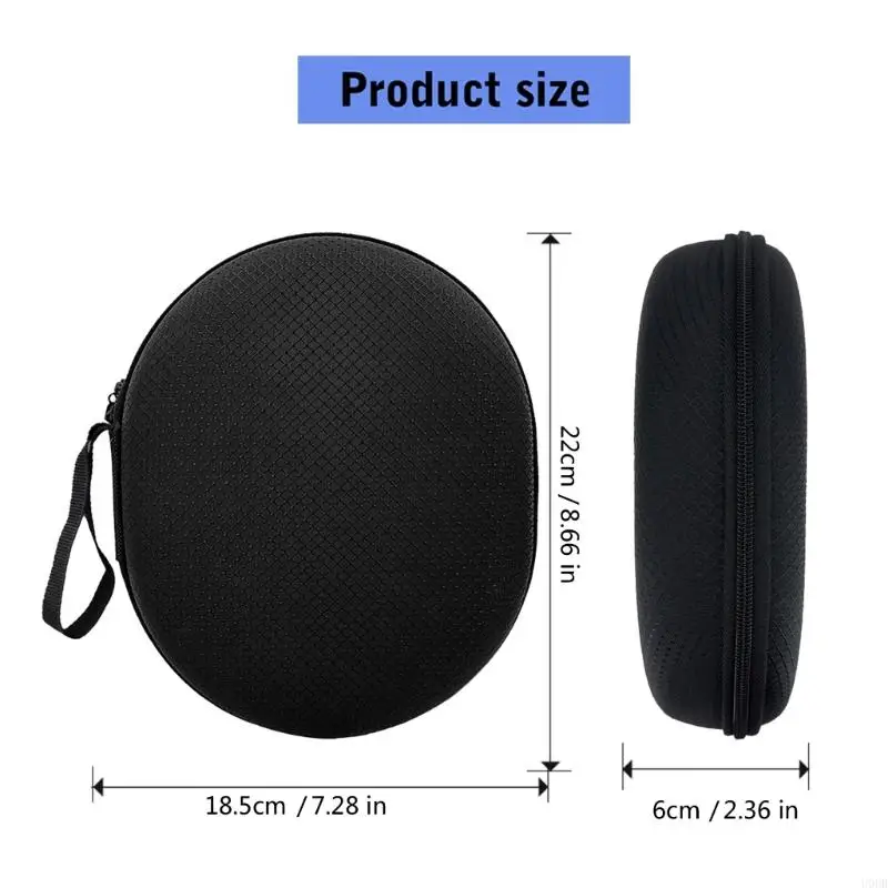 حقيبة لتنظيم سماعات الرأس مقاومة للماء مع مقصورات داخلية ونظام سحاب معزز مدى الحياة