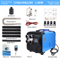 12V/24V 220V  2KW--8KW Car Diesel Air Parking Heater All In One Autonomous Warmer For Truck Bus Motorhome RV With LCD Monitor